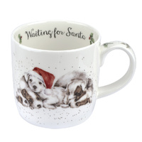 Royal Worcester Wrendale Christmas Mug - Wait for Santa