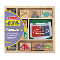 Melissa & Doug Wooden Stamp Set - Dinosaurs