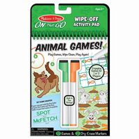 Melissa & Doug On The Go - Wipe-Off Activity Pad - Animal Games!