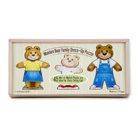 Melissa & Doug Puzzle - Wooden Bear Family Dress Up (45pc)