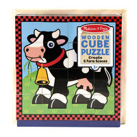 Melissa & Doug Cube Puzzle - Farm Animals 16pc