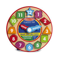 Melissa & Doug Classic Toy - Wooden Shape Sorting Clock