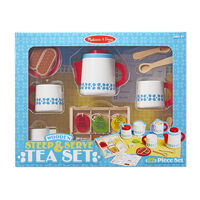 Melissa & Doug Kitchen Play - Wooden Steep & Serve Tea Set