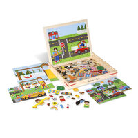 Melissa & Doug Magnetic Learning - Wooden Magnetic Picture Game