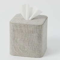 Pilbeam Living - Aura Grey Square Tissue Box Holder