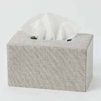 Pilbeam Living - Aura Grey Rectangular Tissue Box Holder