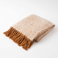 Pilbeam Living - Biscuit Herringbone Throw Blanket