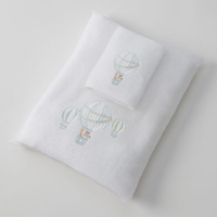 Pilbeam Jiggle & Giggle - Balloon Voyage Bath Towel & Face Washer Set