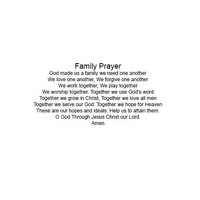 Hanging Wood Plaque with Prayer - Family Prayer