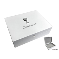 Communion Memory Keepsake Box - White