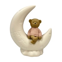 Bear On Moon LED Light - Pink