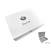 Baptism Memory Keepsake Box - White