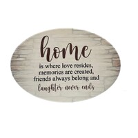 Home Warmer Ceramic Oval Plaque - Home