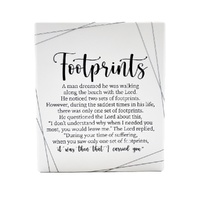 Infinity Message Plaque - Footprints