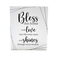 Infinity Message Plaque - Bless This Home