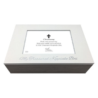 Christening Treasured Keepsake Box - White