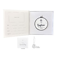 Baptism Ornament with Record in Gift Box