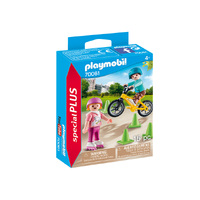 Playmobil Action - Children with Skates and Bike