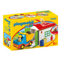 Playmobil 1.2.3 - Garbage Truck with Garage