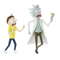 2022 Hallmark Keepsake Ornament - Rick and Morty Just Don't Think About It Morty! Set of 2