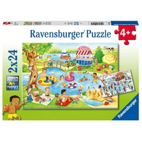 Ravensburger Puzzle 2 x 24pc - Swimming at the Lake