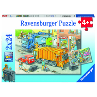 Ravensburger Puzzle 2 x 24pc - Working Trucks