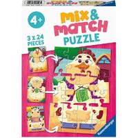 Ravensburger Puzzle 3 x 24pc - My Farm Friends Mix & Match