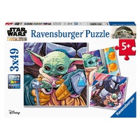 Ravensburger Puzzle 3 x 49pc - Star Wars Grogu Moments