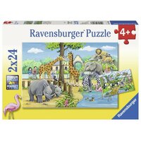 Ravensburger Puzzle 2 x 24pc - Welcome to the Zoo