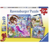 Ravensburger Puzzle 3 x 49pc - Charming Mermaids