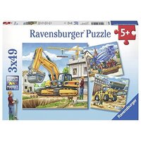 Ravensburger Puzzle 3 x 49pc - Construction Vehicle