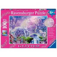 Ravensburger Puzzle 100pc XXL - Glitter Unicorn Kingdom