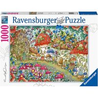 Ravensburger Puzzle 1000pc - Floral Mushroom Houses