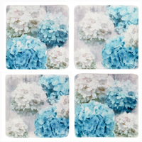 NF Living Resin Coasters - Hydrangea (Set of 4)