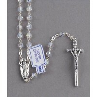Rosary Beads Sterling Silver Swarkovski Crystal 5mm