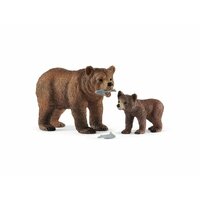 Schleich Wild Life - Grizzly Bear Mother with Cub