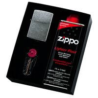 Zippo Gift Set - Lighter and Fluid - Street Chrome