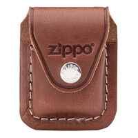 Zippo Pouch - Brown Leather with Clip