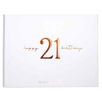 Rose Gold 21st Birthday Guest Book