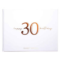 Rose Gold 30th Birthday Guest Book