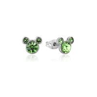 Disney Couture Kingdom Stainless Steel - Mickey August Birthstone - Stud Earrings