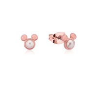 Disney Couture Kingdom Precious Metal - Mickey Mouse - Pearl Stud Earrings Rose Gold