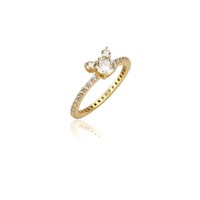 Disney Couture Kingdom - Precious Metal - Mickey Mouse Claw Set CZ Ring Gold Medium