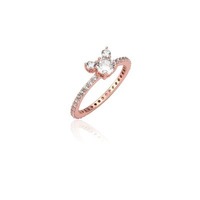 Disney Couture Kingdom Precious Metal - Mickey Mouse - Claw Set CZ Ring Rose Gold Small