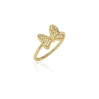 Disney Couture Kingdom Precious Metal - Minnie Mouse - Bow CZ Ring Gold Small