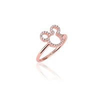 Disney Couture Kingdom Precious Metal - Mickey Mouse - Outline CZ Ring Rose Gold Small