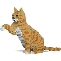 Jekca Animals - Tabby Cat Ginger Pawing 27cm