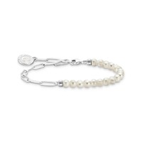 Thomas Sabo Charm Club - Charmista Chain Link Bracelet - Silver with Pearls (12 - 15cm)