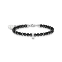 Thomas Sabo Charm Member Club Club - Charmista Charm Bracelet - Silver with Black (16 - 19cm)