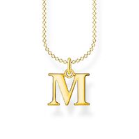 Thomas Sabo Charm Club - Letter "M" Yellow Gold Necklace
